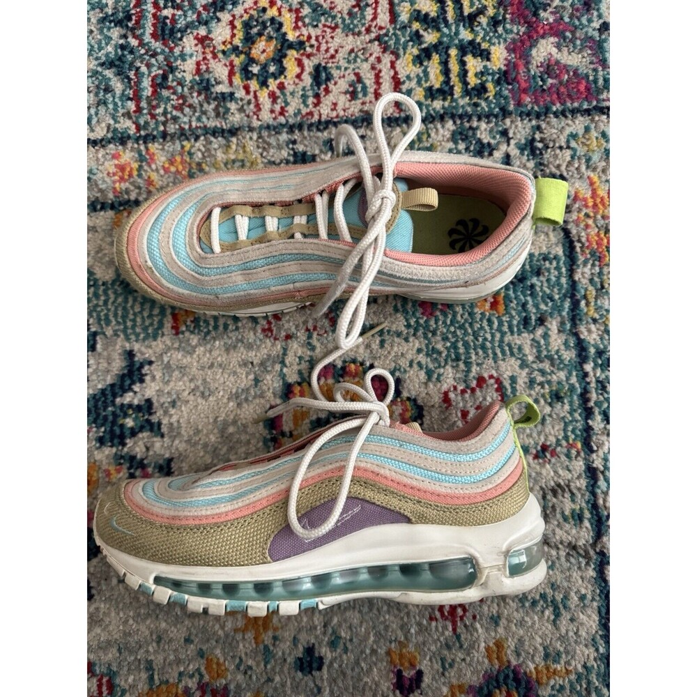 Nike Air Max 97 SE GS Sun Club Copa Sail Wheat Grass DQ4126-400 5Y 6.5 Women